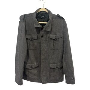 Brixton Full Zip Utility M65 Military Jacket Grey Men's Size Large